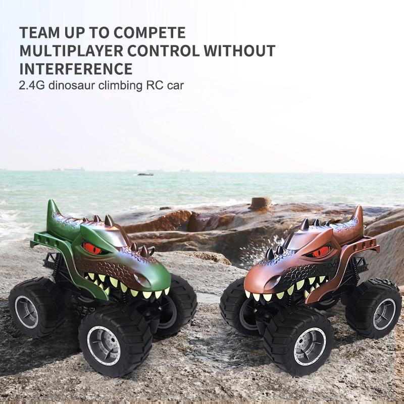 Remote Control Dinosaur Climbing Car - 2.4g - Green