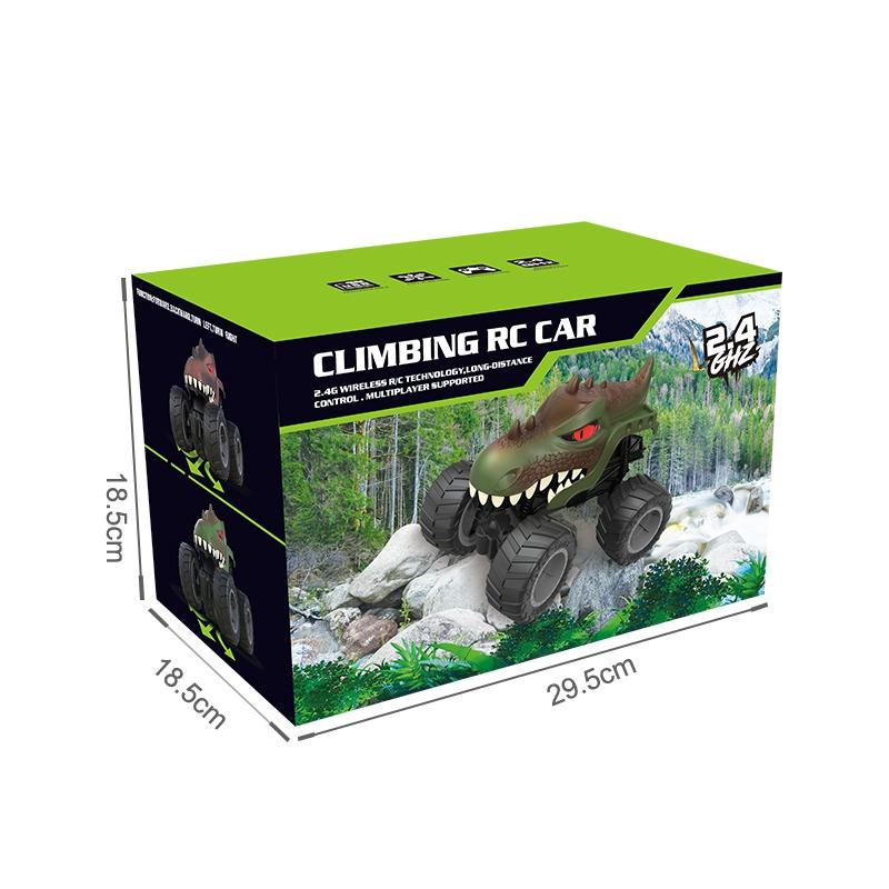 Remote Control Dinosaur Climbing Car - 2.4g - Green