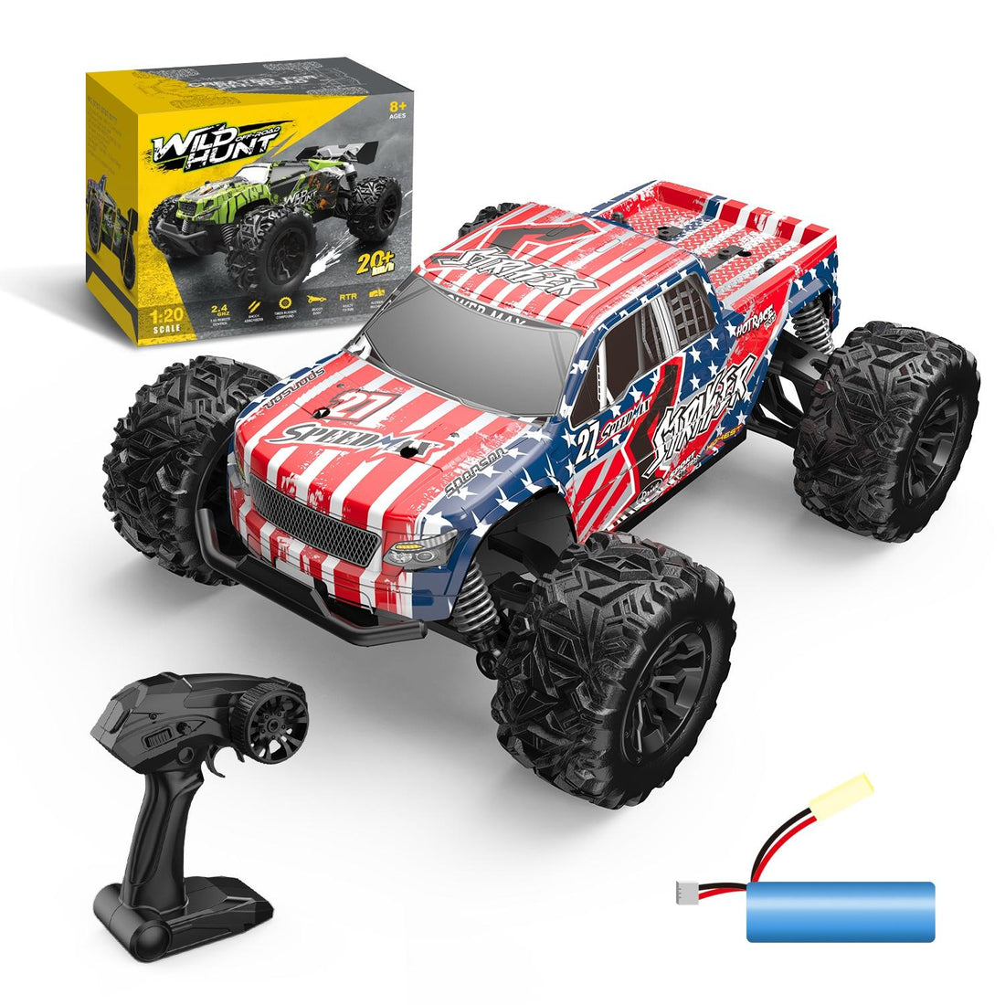 1 20 Full Scale 2.4g Rc Off-road Vehicle - Off-road Ready - Green