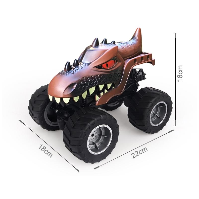 Remote Control Dinosaur Climbing Truck - 2.4g Monster - Dark Brown