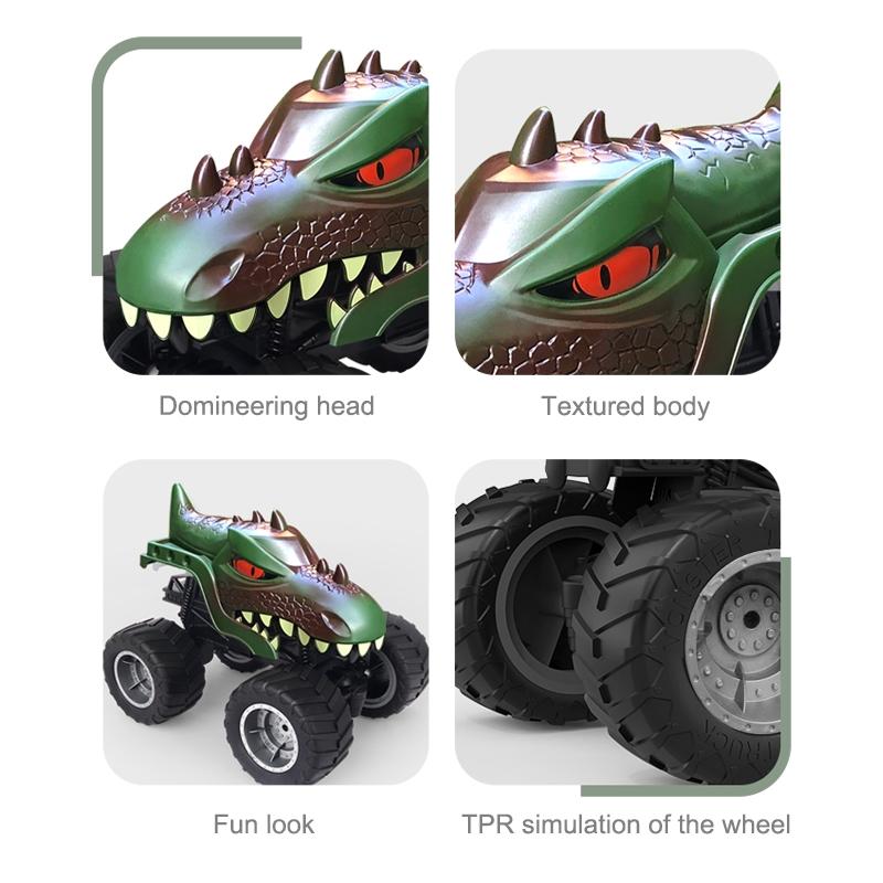 Remote Control Dinosaur Climbing Truck - 2.4g Monster - Dark Brown