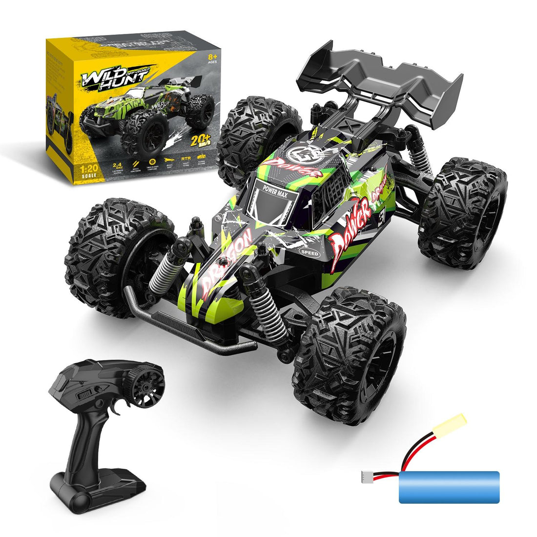 1 20 Full Scale 2.4g Rc Off-road Vehicle - Off-road Ready - Blue