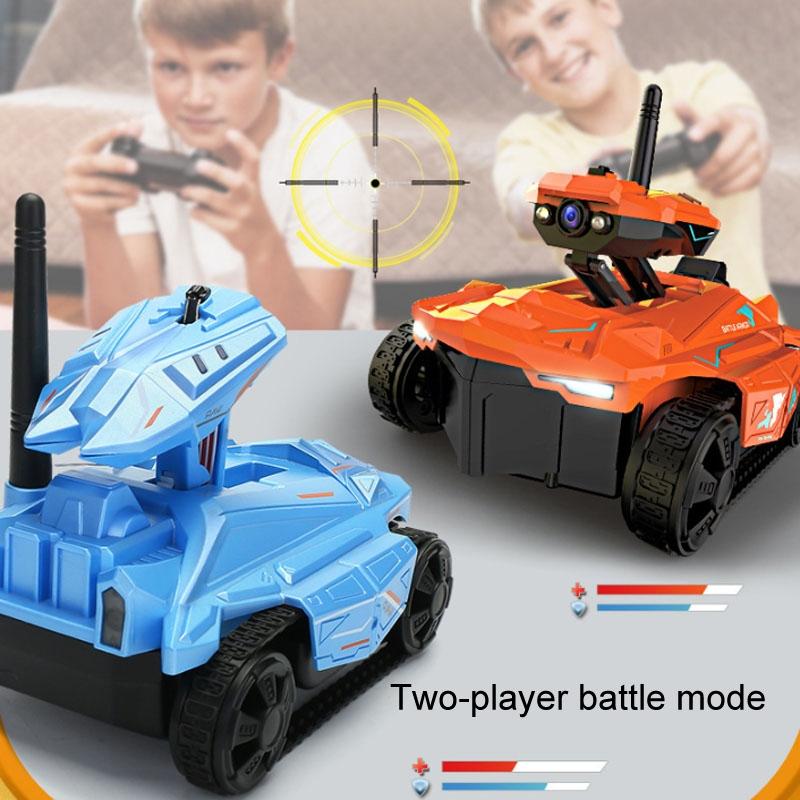 720p Hd Camera Rc Car with Real-time Surveillance and Remote Control - Tank Design - Blue
