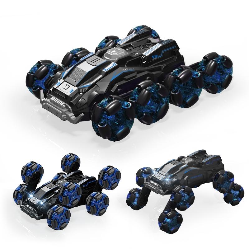 Stunt Drift Remote Control Car - Dual Control Eight Wheels - Green