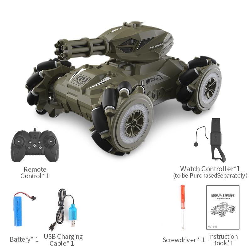 Drift Rc Car - Dual Control Universal Wheels - Green