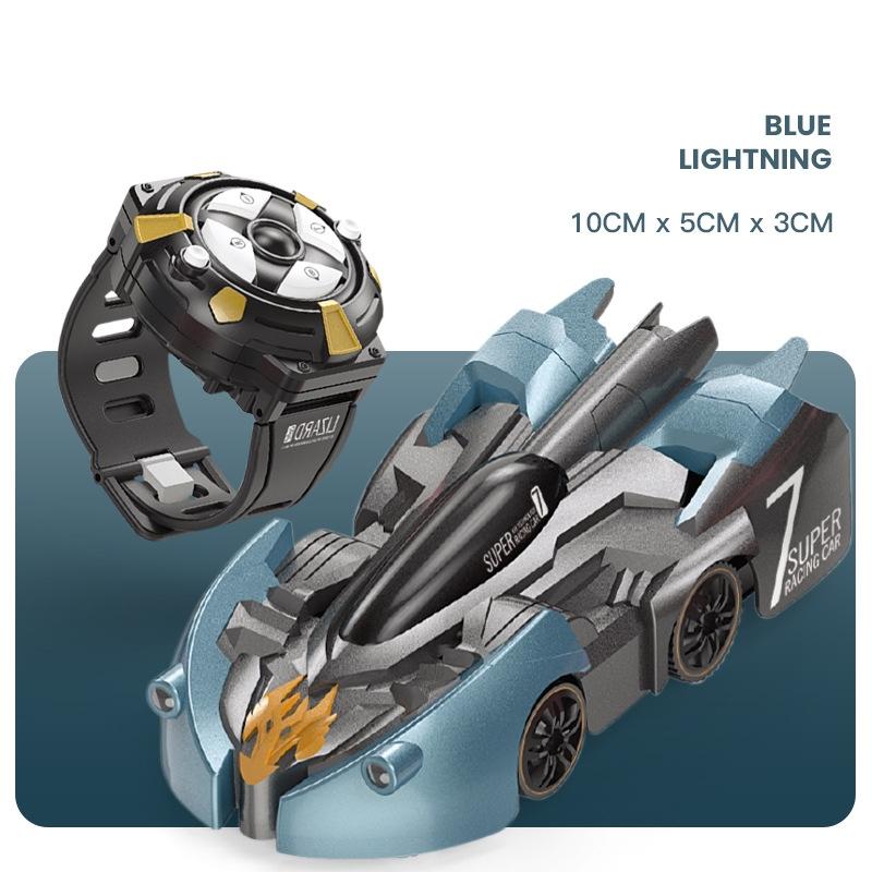 Electric Remote Control Wall Climbing Car for Kids - Mini Toy - Blue Lightning Handle Rc Edition