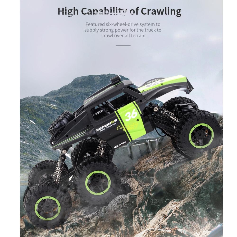 6-drive 2.4g Rc Off-road Car - Remote Control Vehicle - Green