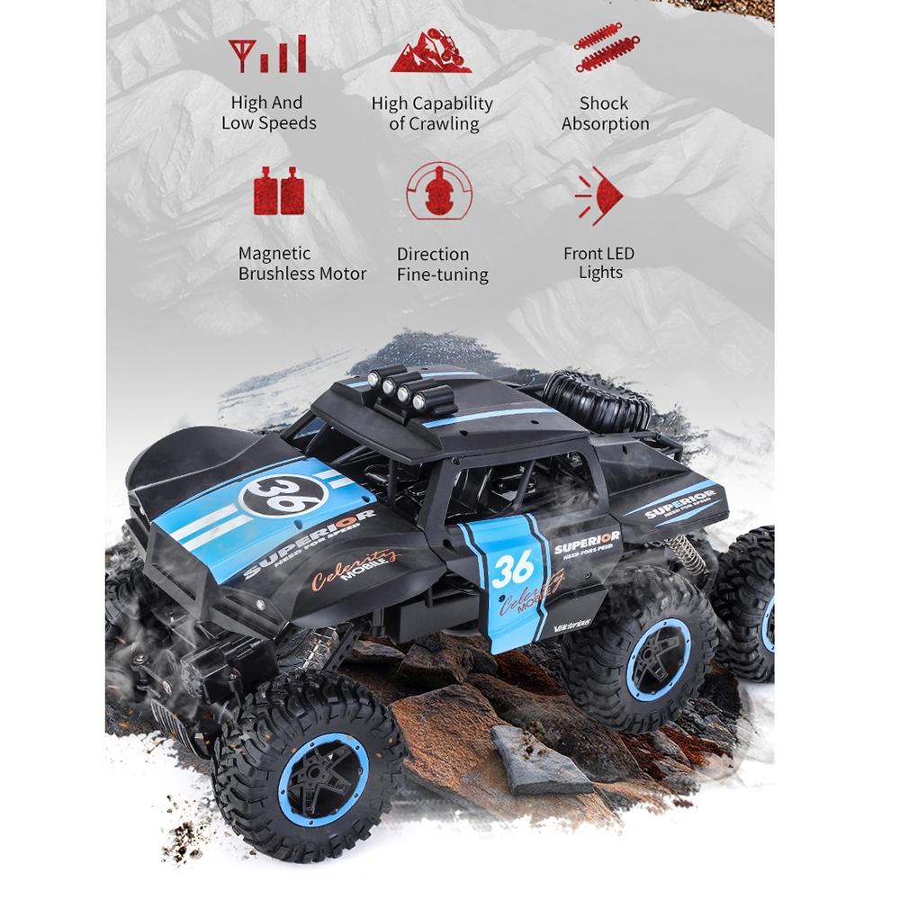 6-drive 2.4g Rc Off-road Car - Remote Control Vehicle - Green