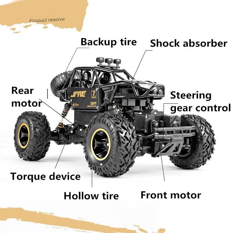 Bigfoot Rc Off-road Vehicle for Kids - 1:16 Scale - Silver