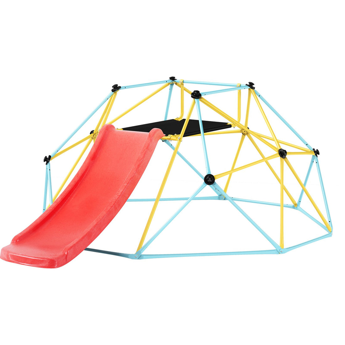 VEVOR Climbing Dome, 8FT Geometric Dome Climber with Slide, Outdoor and Indoor Play Equipment